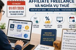 Thu nhập affiliate freelance trên nền tảng số và nghĩa vụ thuế theo quy định 2026
