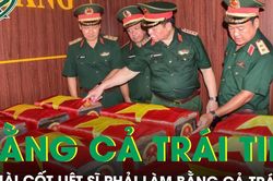 Đại tướng Nguyễn Trọng Nghĩa xúc động tại hố khai quật, dặn dò tìm hài cốt liệt sĩ bằng cả trái tim người lính