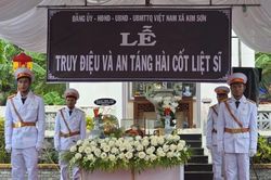 Gia Lai: Trang nghiêm Lễ truy điệu và an táng hài cốt hai liệt sĩ tại Nghĩa trang Liệt sĩ Ân Nghĩa