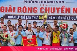 Phường Hoành Sơn tổ chức thành công giải bóng chuyền nam năm 2026
