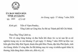 Chủ tịch UBND tỉnh An Giang gửi thư chia buồn tới Đại sứ v&agrave; Tổng L&atilde;nh sự Ấn Độ