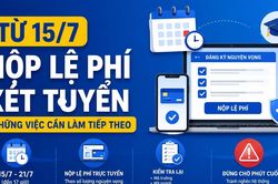 Infographic Từ 15/7 nộp lệ phí xét tuyển: Những việc cần làm tiếp theo