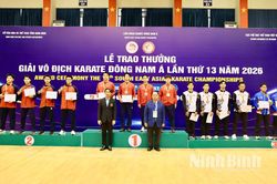 Giải Vô địch Karate Đông Nam Á lần thứ 13: Đoàn tuyển Việt Nam xếp thứ nhất toàn đoàn