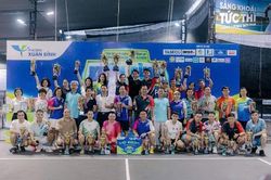 Phường Xuân Đỉnh: Hơn 100 vận động viên tranh tài tại giải Pickleball kỷ niệm 1 năm thành lập