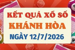 Kết quả xổ số Khánh Hòa hôm nay 12/7/2026 - XSKH 12/7