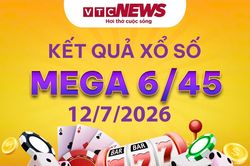 Vietlott 12/7 - Kết quả xổ số Vietlott hôm nay 12/7/2026 - Xổ số Mega 6/45