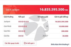 Một vé trúng độc đắc Vietlott gần 17 tỷ đồng