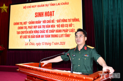 Bộ CHQS tỉnh Lai Châu: Sinh hoạt chính trị nâng cao ý thức chấp hành pháp luật, kỷ luật