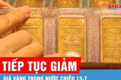 Chiều 13-7, giá vàng trong nước tiếp tục giảm