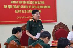 Quảng Ngãi: Đẩy nhanh tiến độ lấy mẫu và bàn giao mẫu hài cốt liệt sĩ