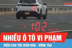 Xử lý nhiều ô tô vi phạm trên cao tốc Biên Hòa - Vũng Tàu