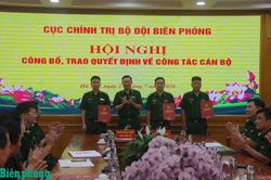 Cục Chính trị Bộ đội Biên phòng công bố, trao quyết định về công tác cán bộ