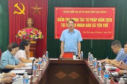 Sở Tư pháp Cao Bằng tăng cường kiểm tra, hướng dẫn công tác tư pháp trên địa bàn