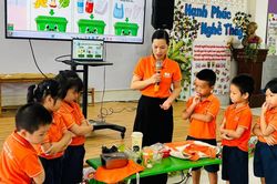 Nhân rộng trường mầm non không rác nhựa