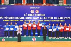Vận động viên Lạng Sơn lần đầu giành huy chương tại Giải vô địch Karate Đông Nam Á