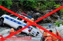 C&ocirc;ng an L&agrave;o Cai b&aacute;c tin xe c&ocirc;ng vụ lao xuống suối