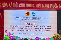 Phường Hai Bà Trưng kiện toàn tổ chức Chi hội Cựu chiến binh, Chi hội Phụ nữ sau sắp xếp tổ dân phố