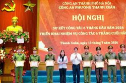 Công an phường Thanh Xuân sơ kết công tác 6 tháng đầu năm 2026