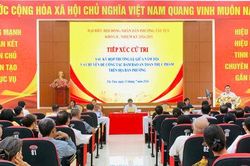 Đại biểu HĐND phường Tây Tựu tiếp xúc cử tri