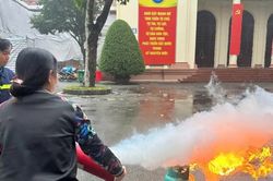 Tập huấn kỹ năng ứng ph&oacute;, ph&ograve;ng ngừa ch&aacute;y, nổ cho cơ sở lưu tr&uacute;