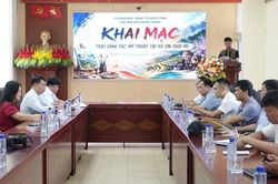 Khai mạc trại sáng tác mỹ thuật 'Vẻ đẹp đất và người Lai Châu' tại Sin Suối Hồ