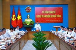 Thủ tướng làm việc với Ban Thường vụ Tỉnh ủy Phú Thọ