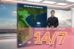 [Video] Dự báo thời tiết ngày 14/7/2026: Nắng nóng gia tăng tại Bắc Bộ và Trung Bộ
