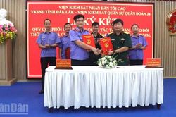 Viện Kiểm s&aacute;t qu&acirc;n sự Qu&acirc;n đo&agrave;n 34 v&agrave; Viện Kiểm s&aacute;t nh&acirc;n d&acirc;n tỉnh Đắk Lắk k&yacute; kết Quy chế phối hợp