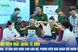 Bệnh viện Mắt Quốc tế DND khám, tư vấn sức khỏe cho cán bộ, phóng viên Báo Quân đội nhân dân