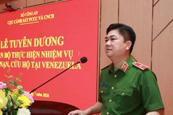 Cục Cảnh s&aacute;t PCCC&CNCH biểu dương c&aacute;n bộ, chiến sĩ l&agrave;m nhiệm vụ cứu nạn, cứu hộ tại Venezuela