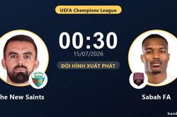 TRỰC TIẾPTrực tiếp The New Saints vs Sabah FA: Trận đấu đang diễn ra