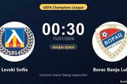 Nhận định Levski Sofia vs Borac Banja Luka: đội hình dự kiến