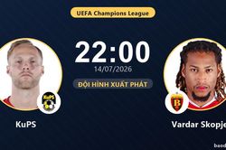 TRỰC TIẾPTrực tiếp KuPS vs Vardar Skopje: Hiệp 2 bắt đầu, h&ograve;a 0-0