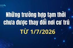 Các trường hợp tạm thời chưa được thay đổi nơi cư trú từ 1/7