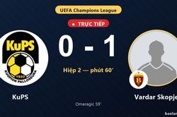 TRỰC TIẾPTrực tiếp KuPS vs Vardar Skopje: Vardar Skopje mở tỷ số