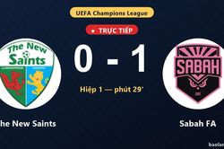 TRỰC TIẾPTrực tiếp The New Saints vs Sabah FA: Sabah FA mở tỷ số