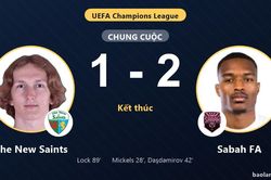 Sabah FA chiếm lợi thế, The New Saints rút ngắn bất thành