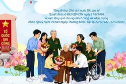 Tặng quà cho người có công với cách mạng dịp 27/7