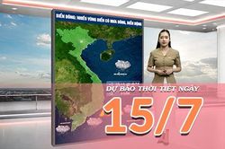[Video] Dự báo thời tiết ngày 15/7/2026: Nắng nóng gia tăng ở miền Bắc, Nam Bộ chiều tối tiếp tục có mưa dông
