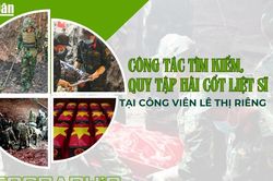 [Infographic] Công tác tìm kiếm, quy tập hài cốt liệt sĩ tại Công viên Lê Thị Riêng