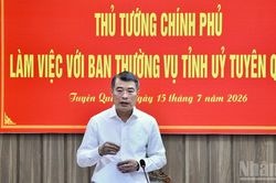 Thủ tướng L&ecirc; Minh Hưng chủ tr&igrave; cuộc l&agrave;m việc với Ban Thường vụ Tỉnh ủy Tuy&ecirc;n Quang