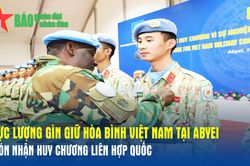 Lực lượng Gìn giữ hòa bình Việt Nam tại Abyei đón nhận Huy chương 'Vì sự nghiệp Gìn giữ hòa bình Liên hợp quốc'