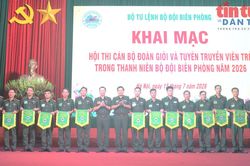 Bộ đội Bi&ecirc;n ph&ograve;ng khai mạc Hội thi c&aacute;n bộ Đo&agrave;n giỏi v&agrave; Tuy&ecirc;n truyền vi&ecirc;n trẻ năm 2026