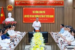 Thủ tướng L&ecirc; Minh Hưng l&agrave;m việc với Ban Thường vụ Tỉnh ủy Tuy&ecirc;n Quang