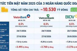 Ba &ocirc;ng lớn ng&acirc;n h&agrave;ng đua trả cổ tức, hơn 10.500 tỷ đồng sắp về tay cổ đ&ocirc;ng