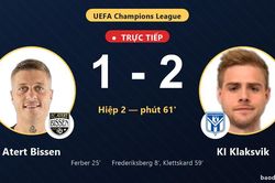 TRỰC TIẾPTrực tiếp Atert Bissen vs KI Klaksvik: KI Klaksvik vượt l&ecirc;n dẫn trước