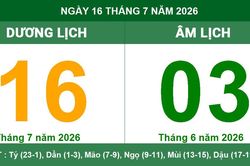 Lịch &Acirc;m Dương ng&agrave;y 16/7/2026: Ng&agrave;y tốt Tốc Hỷ, thuận lợi khởi sự