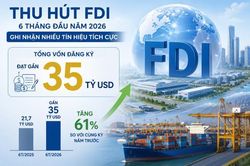 6 th&aacute;ng đầu năm, tổng vốn FDI đăng k&yacute; tăng 61%
