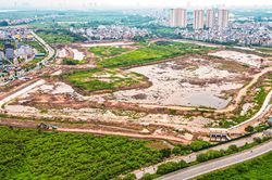 Cận cảnh hồ điều hòa hơn 30 ha đang thành hình ở cửa ngõ phía Đông Hà Nội
