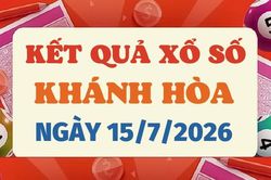 Kết quả xổ số Kh&aacute;nh H&ograve;a h&ocirc;m nay 15/7/2026 - XSKH 15/7